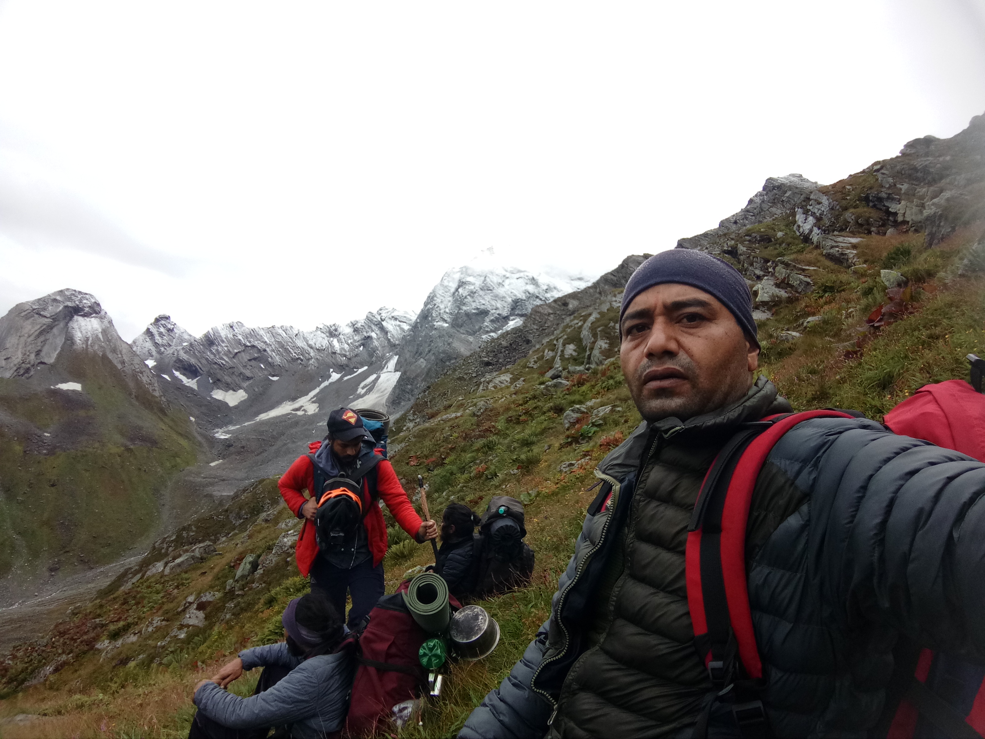 Ascending to kagbhusandi lake