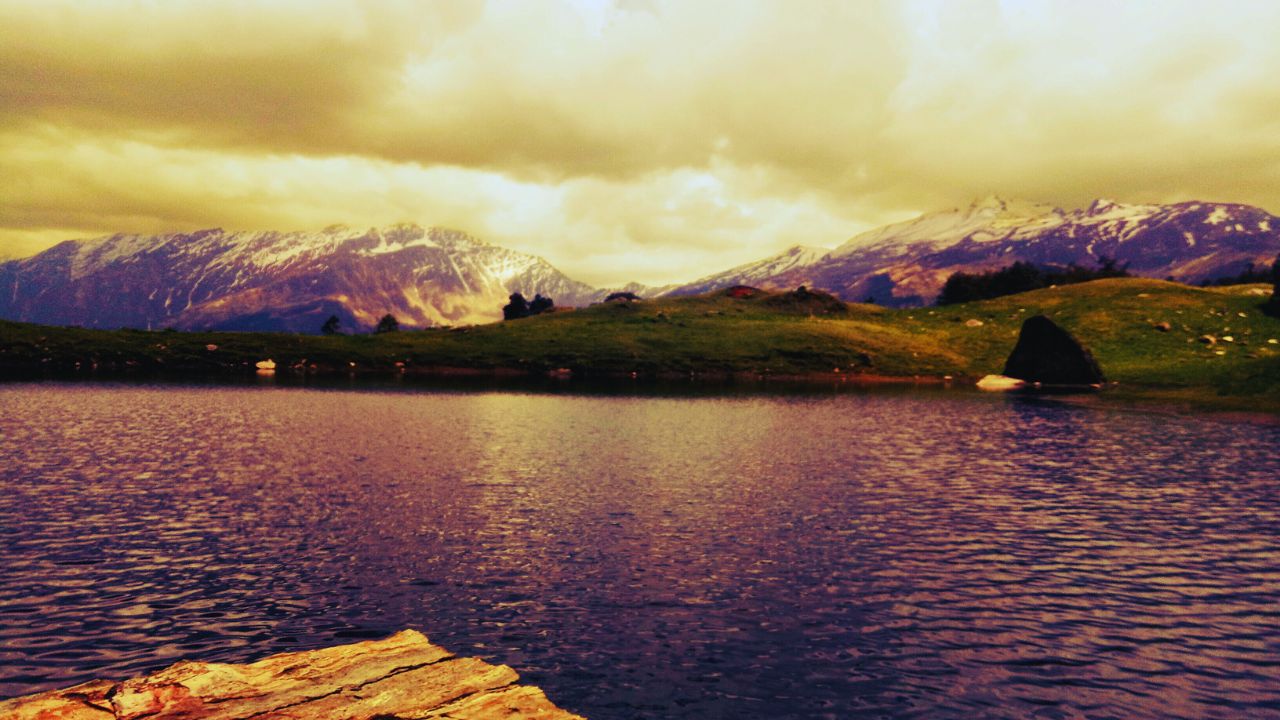 tali lake enroute kuari pass with majestic peaks in the backdrop